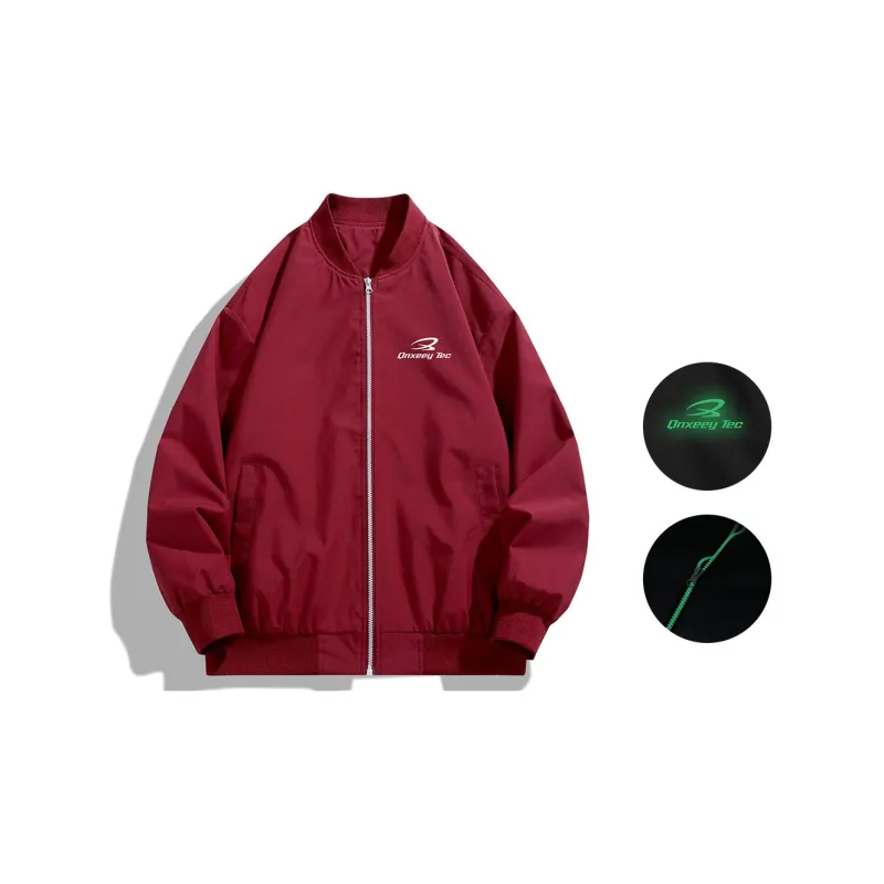 Qnxeey Jackets Coats Unisex Burgundy-7