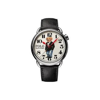 Polo Ralph Lauren Wrist Watch Automatic Mechanical Movement Cowhide Strap 42mm Beige Watch Dial Men's Watches