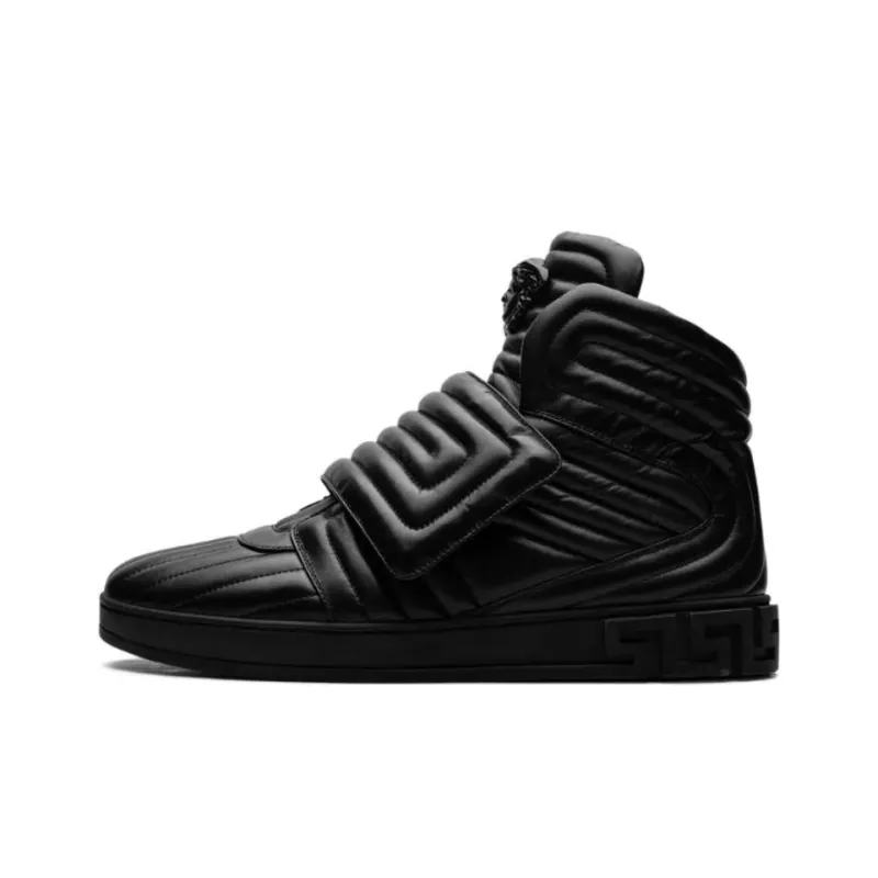 VERSACE Medusa High Top Skateboard Shoes Men's Black-0