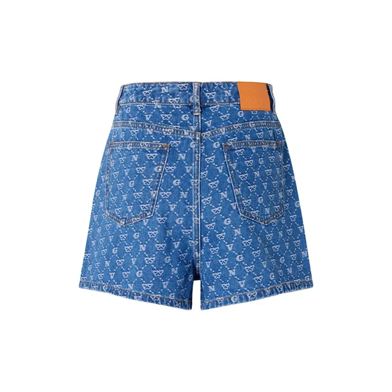 NAVIGARE Denim Shorts Women's Dark Pearl Royal Blue-1
