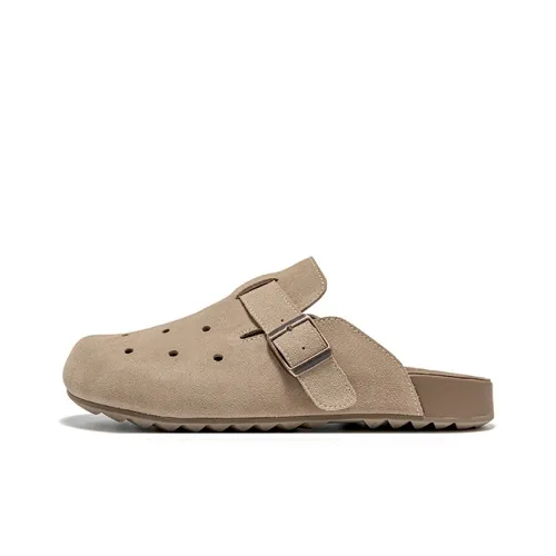 FIVE PLUS Rubber Sole Abrasion Resistant Slip Resistant Closed Toe Slippers Women's