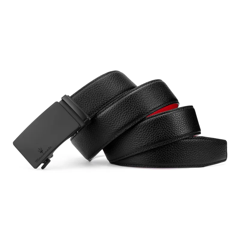 Maserati Cow Leather Belts Men's Width 3.5CM-1