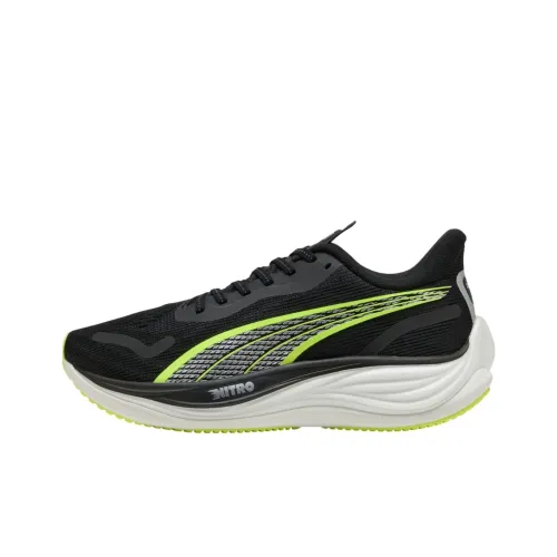 PUMA Velocity NITRO™ 3 Anti Slip Wear Resistant Low Top Running Shoes Men's Black Yellow