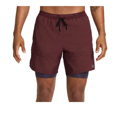 Nike Dri-Fit Stride Sports Shorts Men's Burgundy Red/Deep Raisin/Black