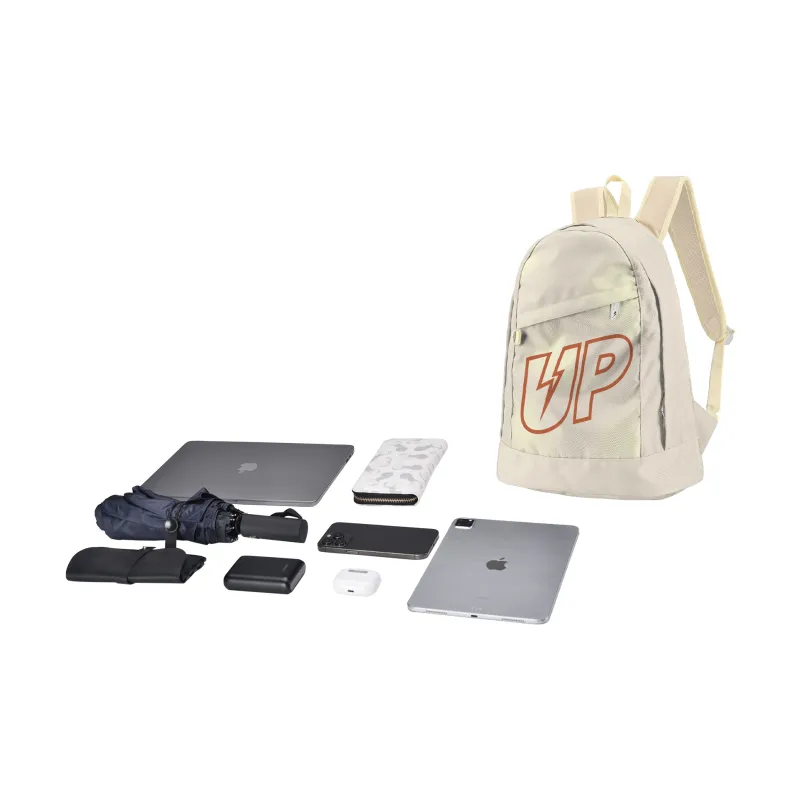 TURN UP Nylon Backpack Unisex Ecru-4