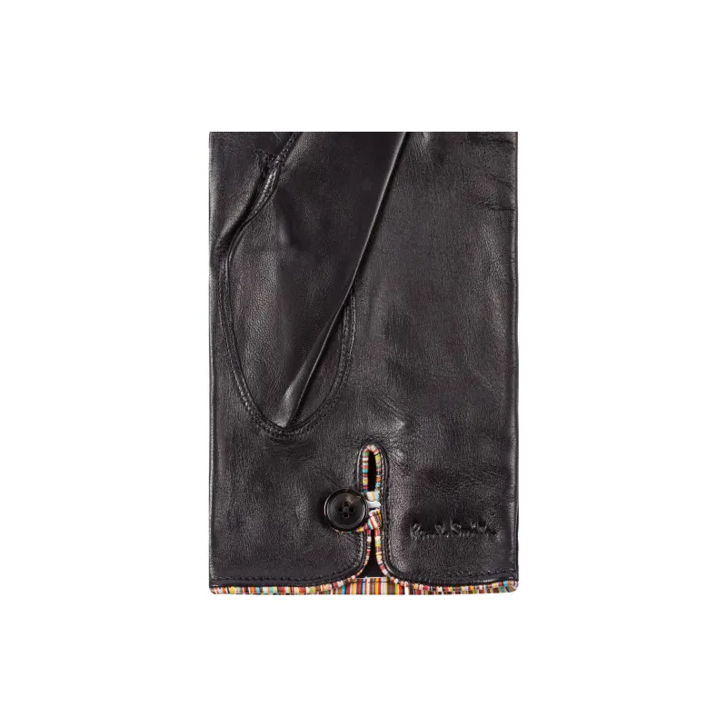 Paul Smith Lambskin Knit Gloves Men's Black-4