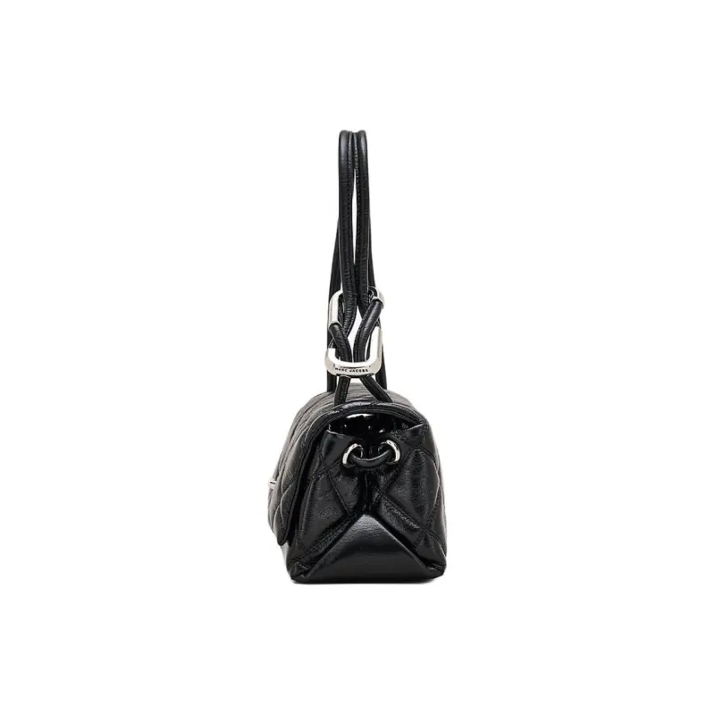 MARC JACOBS The Mini Quilted Leather Dual Shoulder Bag Black-1
