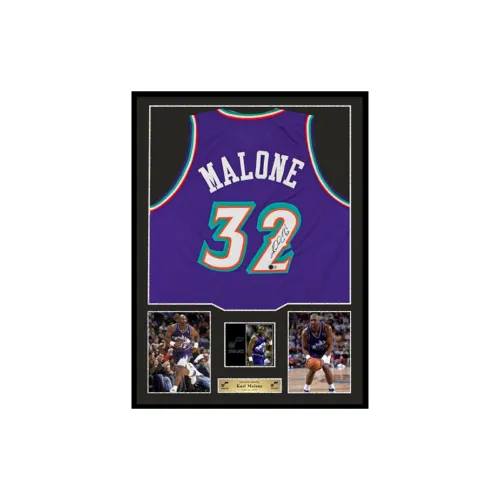 Three For Utah Jazz Basketball Fan Supplies Framed Outer Frame Dimensions Approximately 78x98cm Purple Unisex