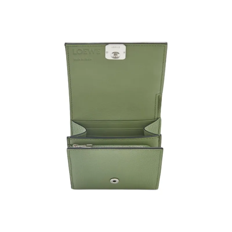 LOEWE Anagram Calfskin Wallet Women's Rosemary-1
