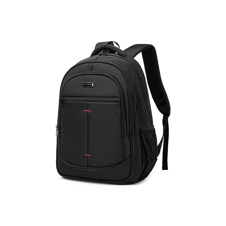 HLA Polyester Backpack Large Size Unisex Black-1