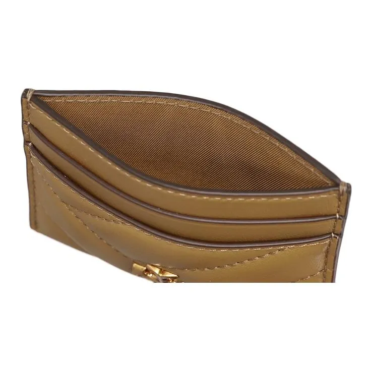 TORY BURCH Kira Sheepskin Card Holder Mini Women's Brown-3