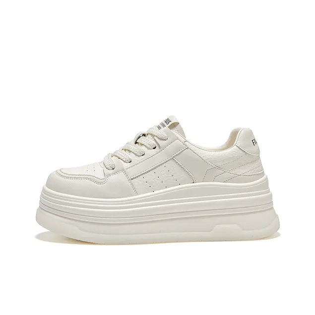 FIVE PLUS Low Top Skateboard Shoes Women's White-0