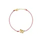 Golden Snake Red String, Diamond-Inlaid Serpent Bracelet