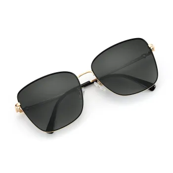 CLARKIA FLOWER Alloy Stainless Steel Square Sunglasses Unisex