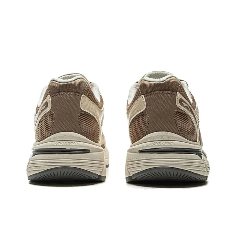 LiNing Pentium P1000 Anti-Slip And Wear-Resistant Coverage Low-Top Casual Running Shoes Women's Brown Beige-3