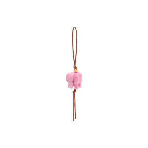 LOEWE Calfskin, Felt Keychains Women's Pink