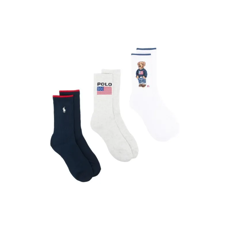Polo Ralph Lauren SS25 Mid Calf Socks Women's 3 Pack-1