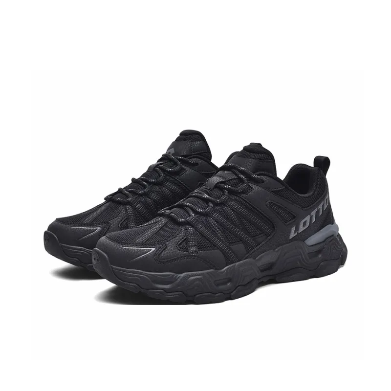 LOTTO Cushioned Slip-Resistant Abrasion-Resistant Low-Top Outdoor Shoes Women's Black-2