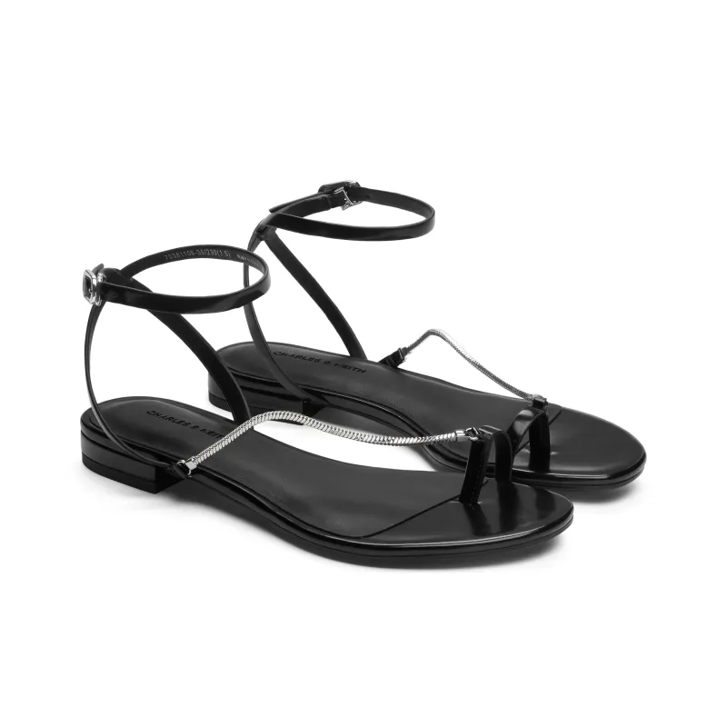 CHARLES&KEITH Small Ck One Strap Sandals 1.6cm Women's-5