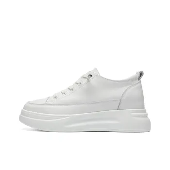 ZHR Youth White Sneakers Wear resistant And Lightweight Low Top Skateboard Shoes Women's
