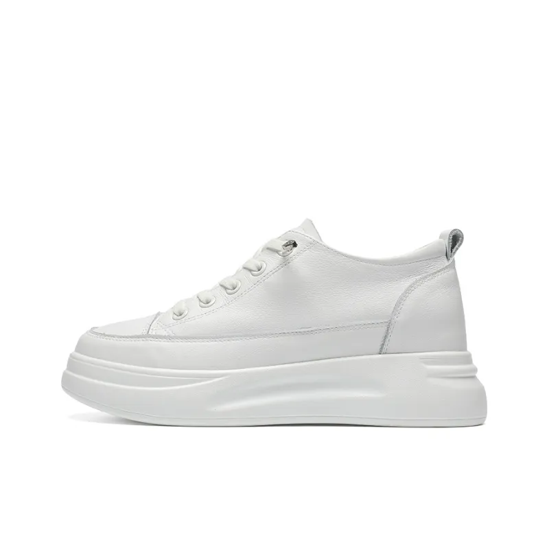 ZHR Youth White Sneakers Wear resistant And Lightweight Low Top Skateboard Shoes Women's-0
