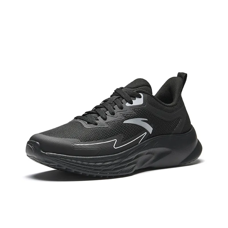 Anta Slip-Resistant Breathable Coverage Low-Top Casual Running Shoes Men's Basic Black-1