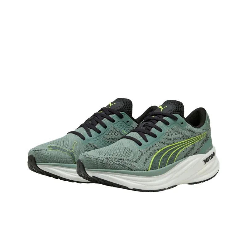 PUMA Magnify Nitro 2 Anti Slip Wear Resistant Low Top Casual Running Shoes Men's Green-2