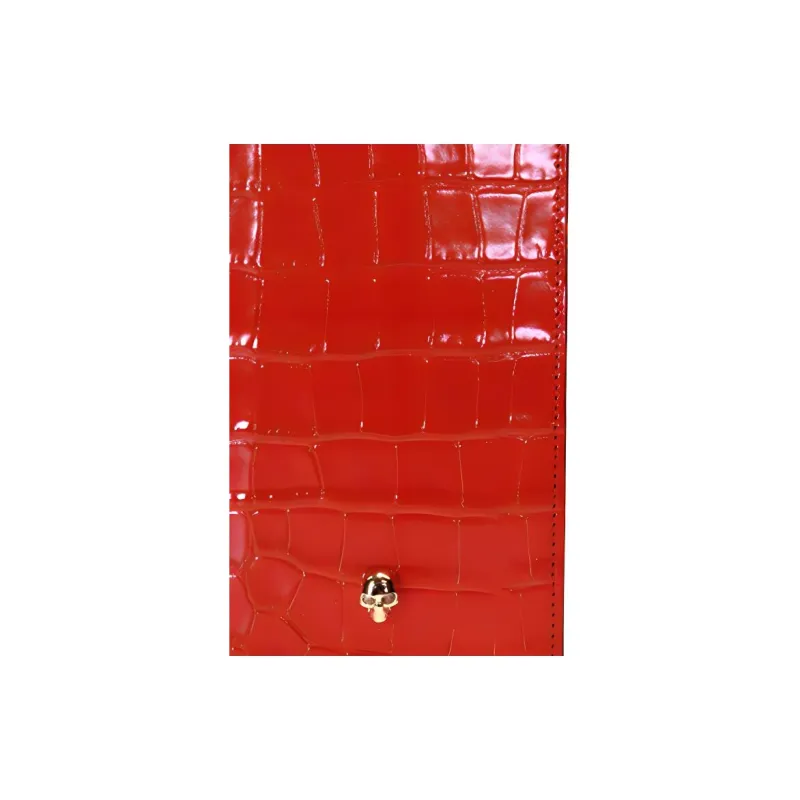 Alexander McQueen Calfskin Cell Phone Pouch Women's Red-5
