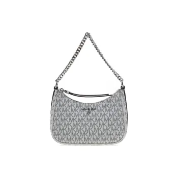 MICHAEL KORS Coated Canvas Shoulder Bag Women's Gray White
