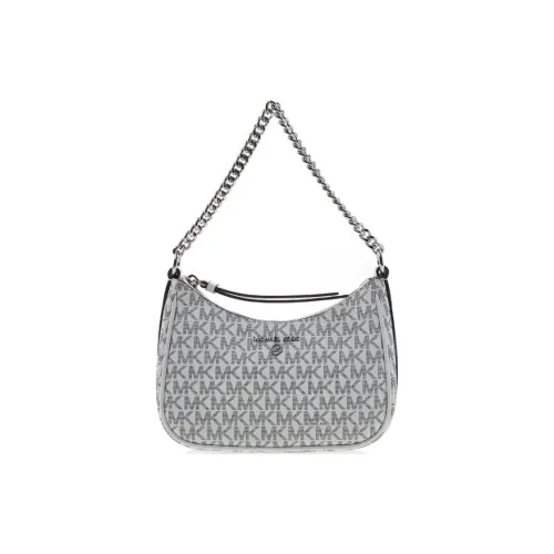 MICHAEL KORS Coated Canvas Shoulder Bag Women's Gray White