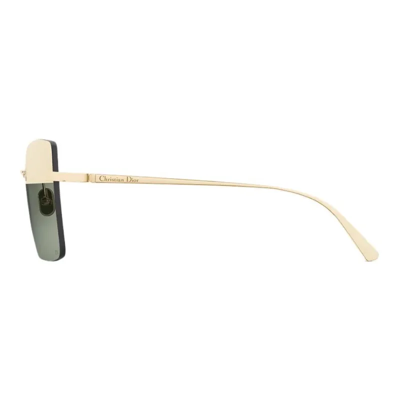 DIOR Metal Irregular Shape Sunglasses Women's Gold-2