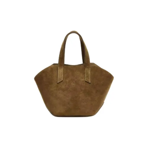 ZARA Cow Leather Tote Bag, Shopping Bag, Handbag Mini Women's Green