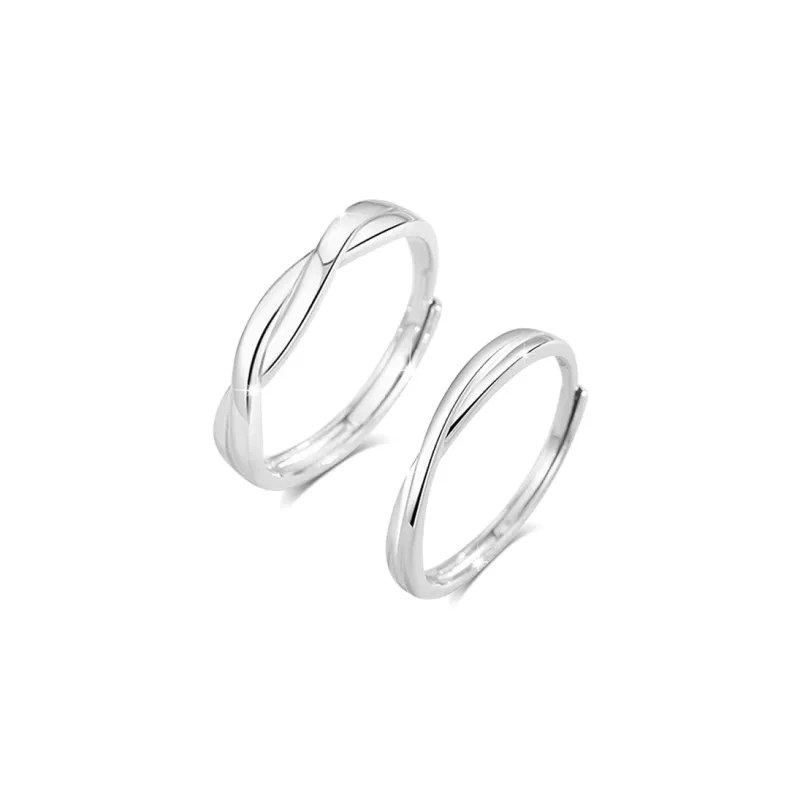 BLANK IN BLANK Sterling Silver Rings Unisex-0