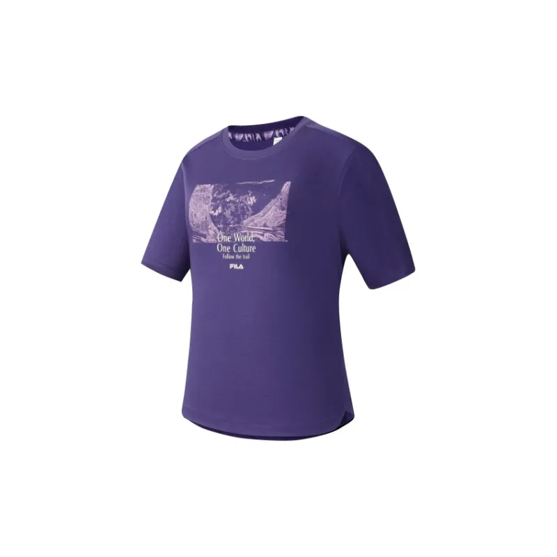 FILA T Shirt Women's Dark Purple-2