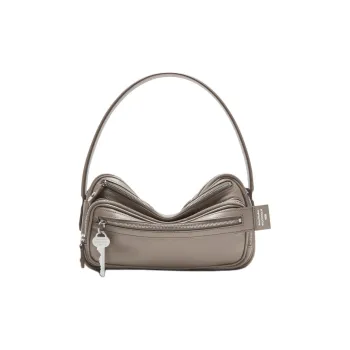 Acne Studios Calfskin One Shoulder Handbag Small Size Women's Taupe