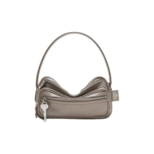 Acne Studios Calfskin One chain-link Handbag Small Size Women's Taupe