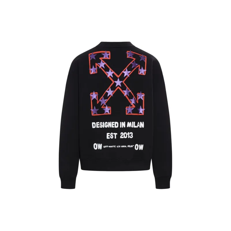 OFF WHITE Logo Printed Crewneck Sweatshirt-1