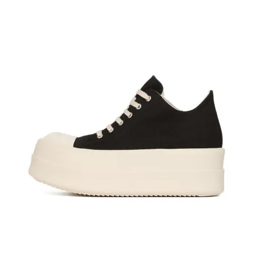 Rick Owens DRKSHDW Low Top Skateboard Shoes Women's Black
