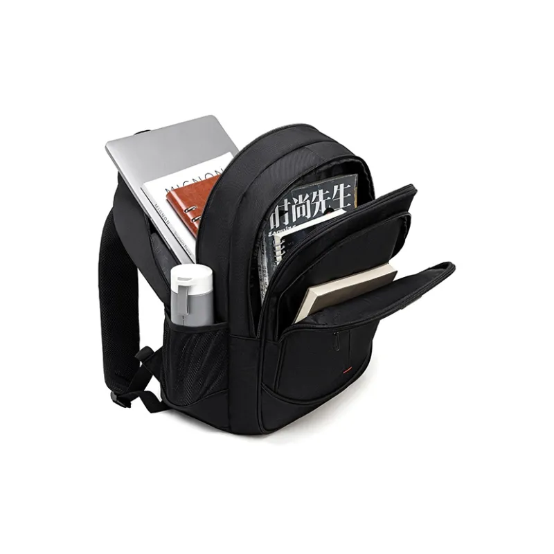 HLA Polyester Backpack Large Size Unisex Black-3