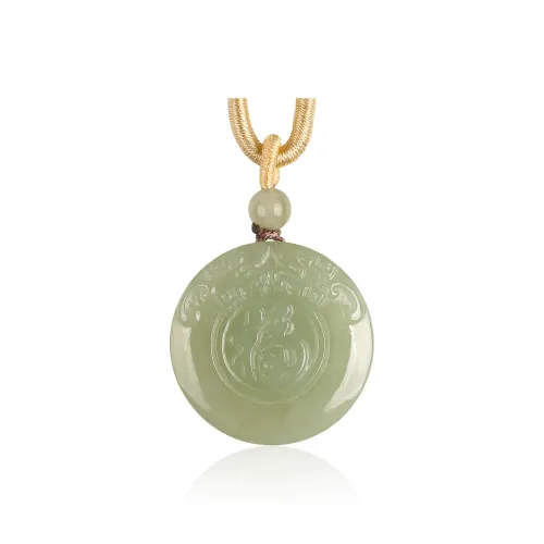 TAMINA Hetian Jade Pendants Green Jade Unisex