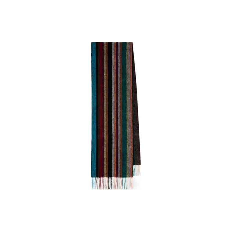 Paul Smith Striped Fringed Edge Scarf-1