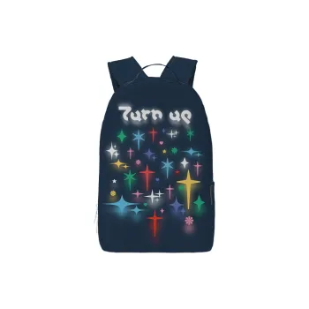 TURN UP Polyester Student Backpack Regular Unisex Multicolor