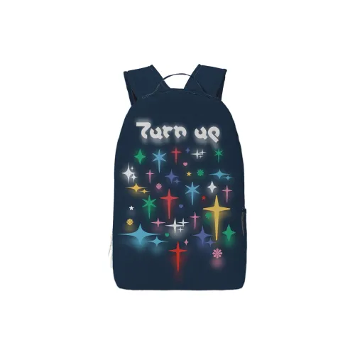 TURN UP Polyester Student Backpack Regular Unisex Multicolor