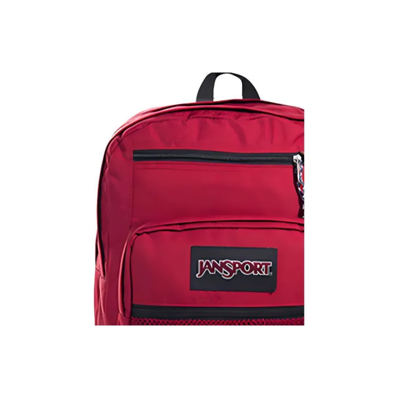 JanSport Polyester Backpack Large Size Unisex Burgundy-4