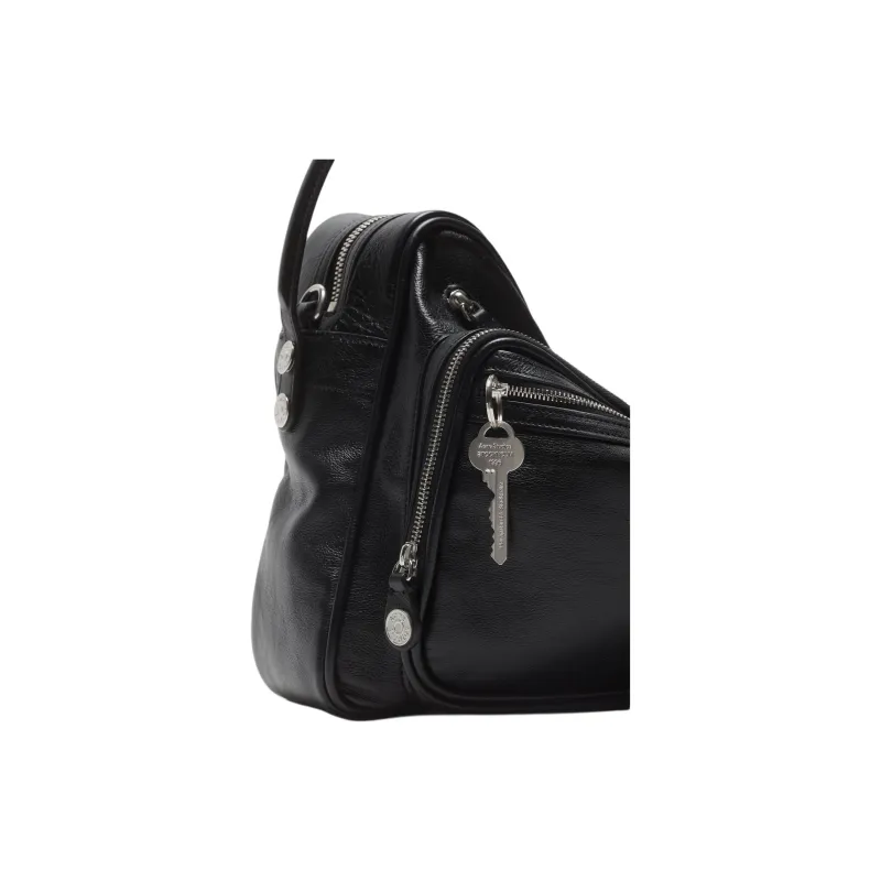 Acne Studios Calfskin Shoulder Bag, Crossbody Bag Women's Black-4