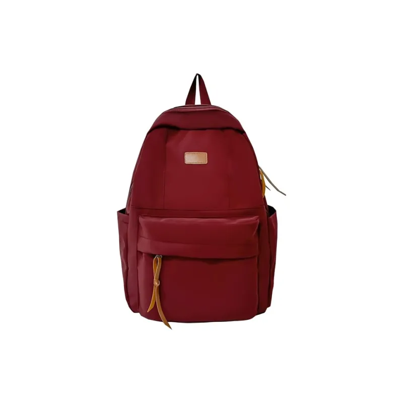 BUBM Composite Cloth Backpack Regular Unisex Black/Ecru/Green/Burgundy-6