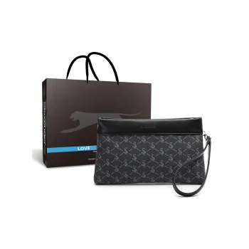 Slazenger PVC Cell Phone Pouch Envelope Bag Wallet Clutch Unisex Pattern Black