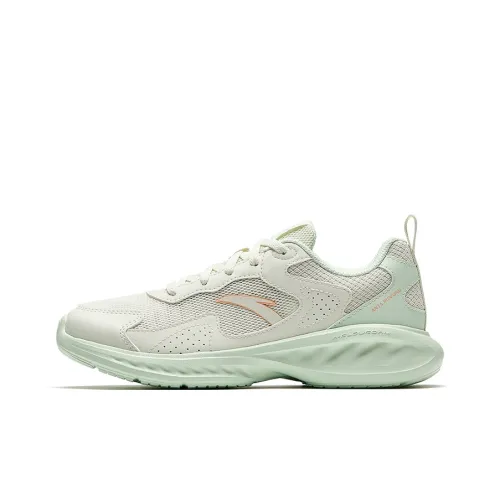 Anta Non slip Breathable And Wear resistant Low Top Casual Running Shoes Women's Gray Green