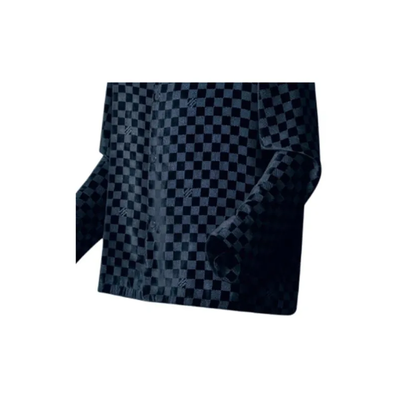 LOUIS VUITTON Silk Blend VeLOUIS VUITTONet Long Sleeved Evening Overshirt-3
