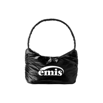 Emis Polyurethane Hobo Bag Shoulder Bag Regular Women's Black